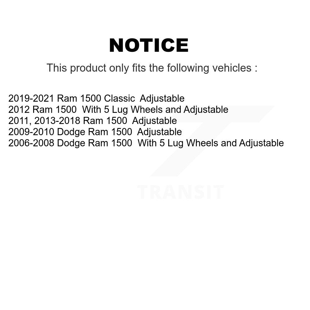 Rotule de suspension supérieure avant pour Ram 1500 Classic Dodge TOR-K100115