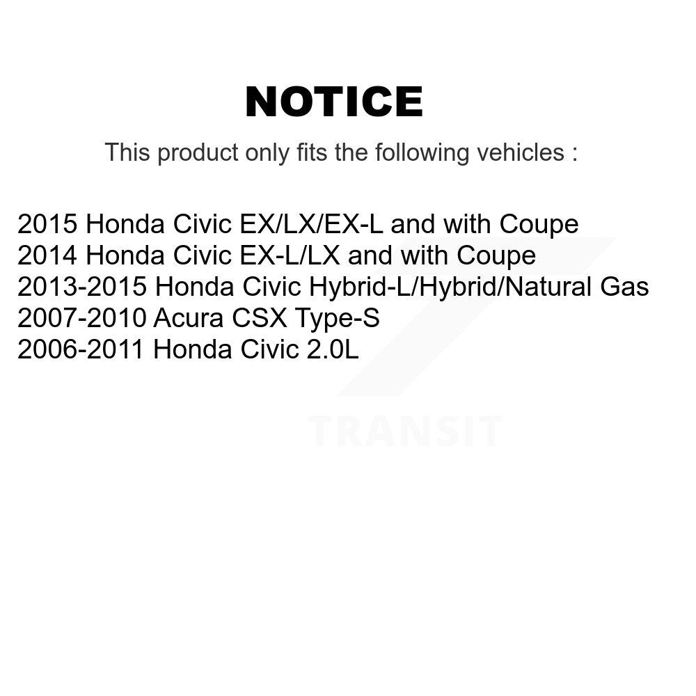 Kit de bagues de barre stabilisatrice de Suspension arrière au cadre, pour Honda Civic Acura CSX