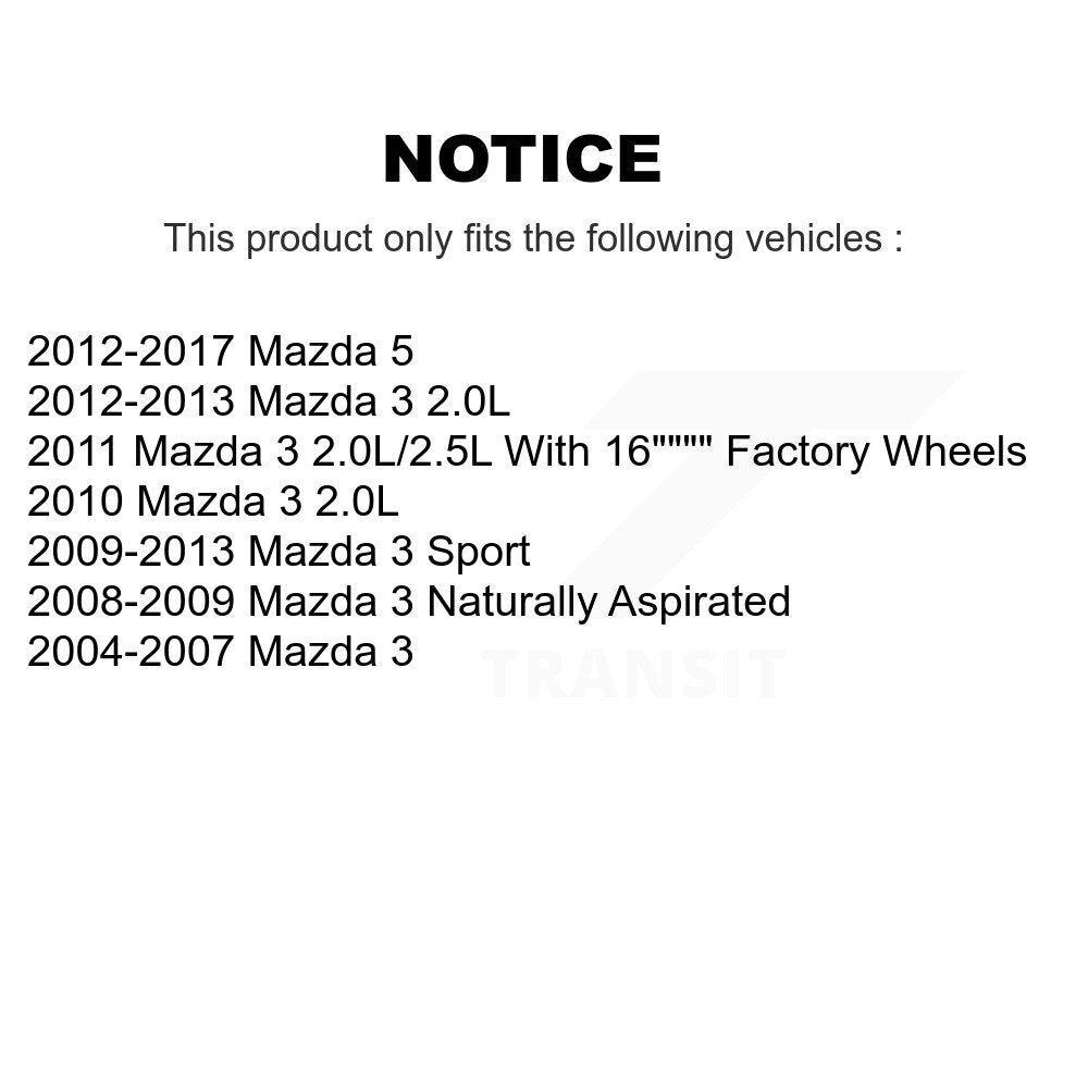 Kit de bagues de barre stabilisatrice de Suspension arrière au cadre, pour Mazda 3 5 Sport