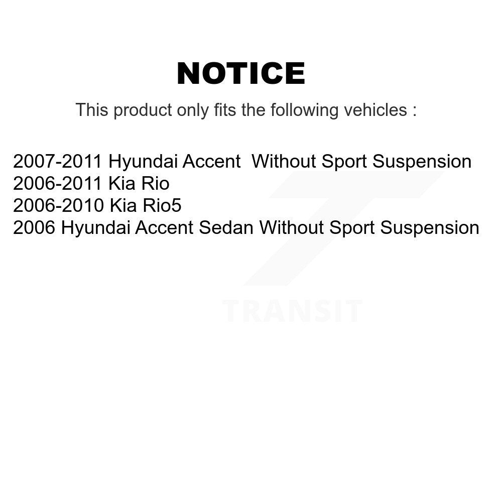 Kit de bagues de barre stabilisatrice de Suspension avant au cadre, pour Hyundai Accent Kia Rio