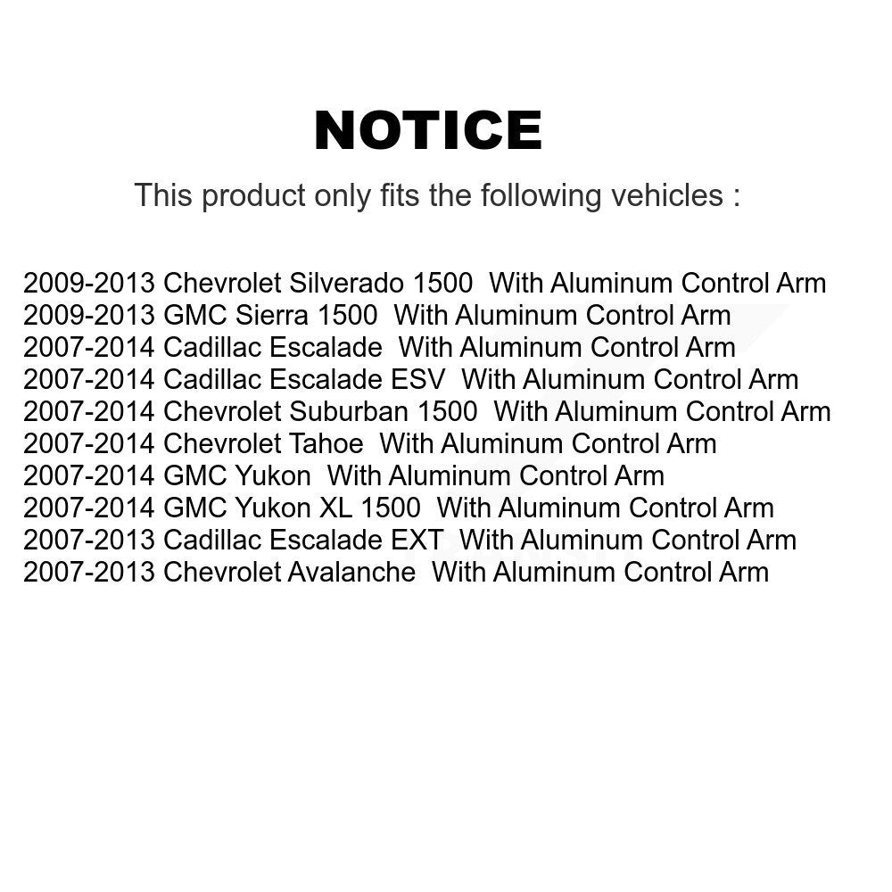 Rotule de Suspension inférieure avant pour Chevrolet GMC Sierra 1500 Silverado Tahoe