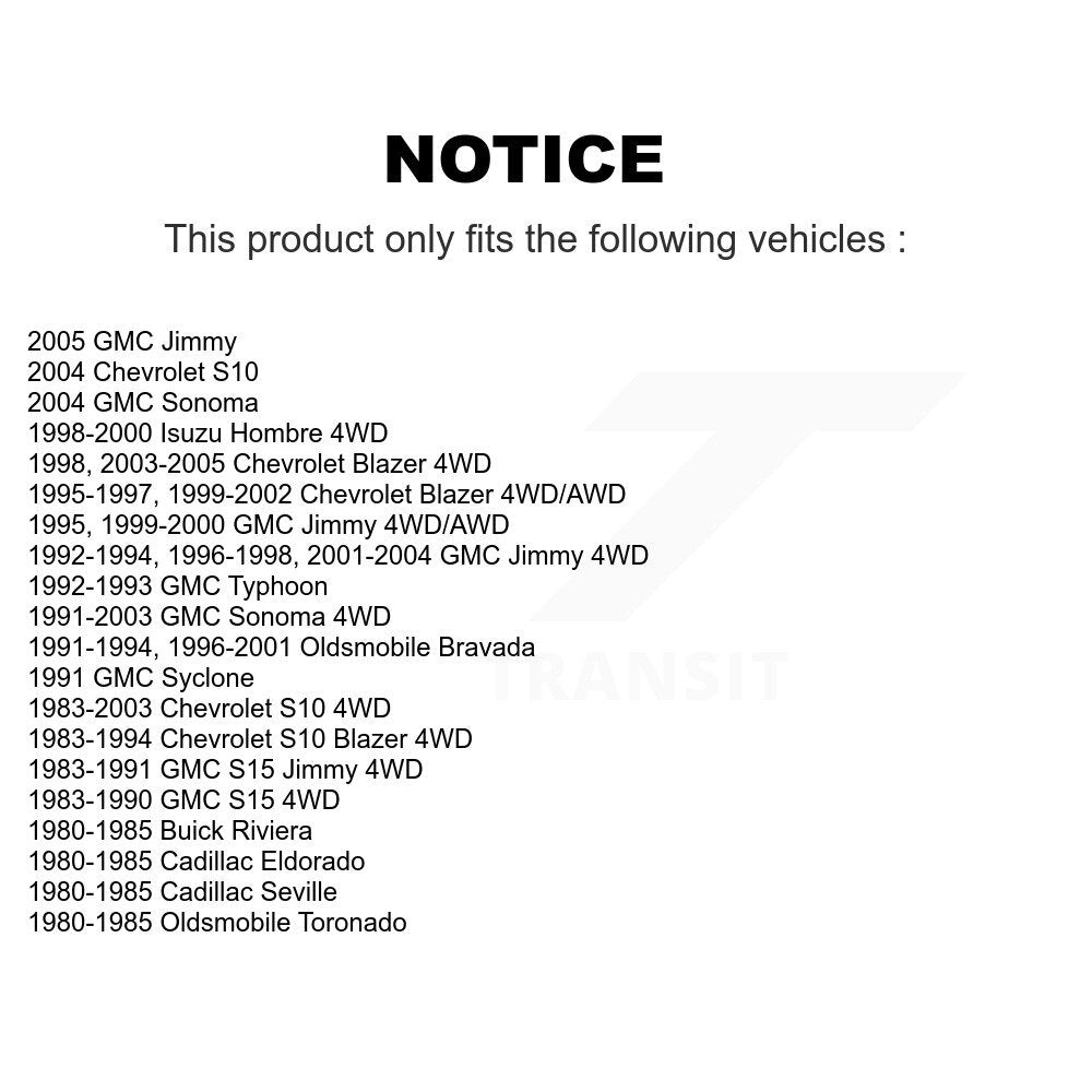 Bras de renvoi de direction avant, pour Chevrolet GMC S10 Blazer Jimmy Sonoma S15 Cadillac