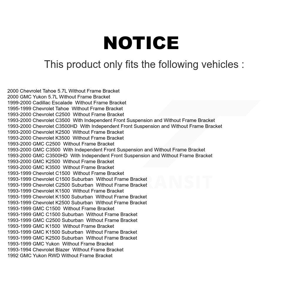 Bras de renvoi de direction avant, pour Chevrolet GMC K1500 C1500 K2500 K3500 C2500 Tahoe