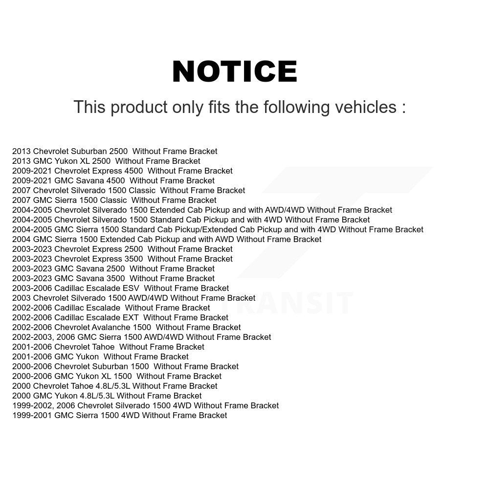 Bras de renvoi de direction avant, pour Chevrolet GMC Silverado 1500 Sierra Savana 2500 XL