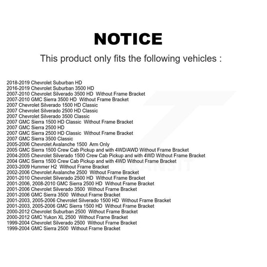 Bras de renvoi de direction avant, pour Chevrolet GMC Sierra 2500 HD Silverado 1500 3500 H