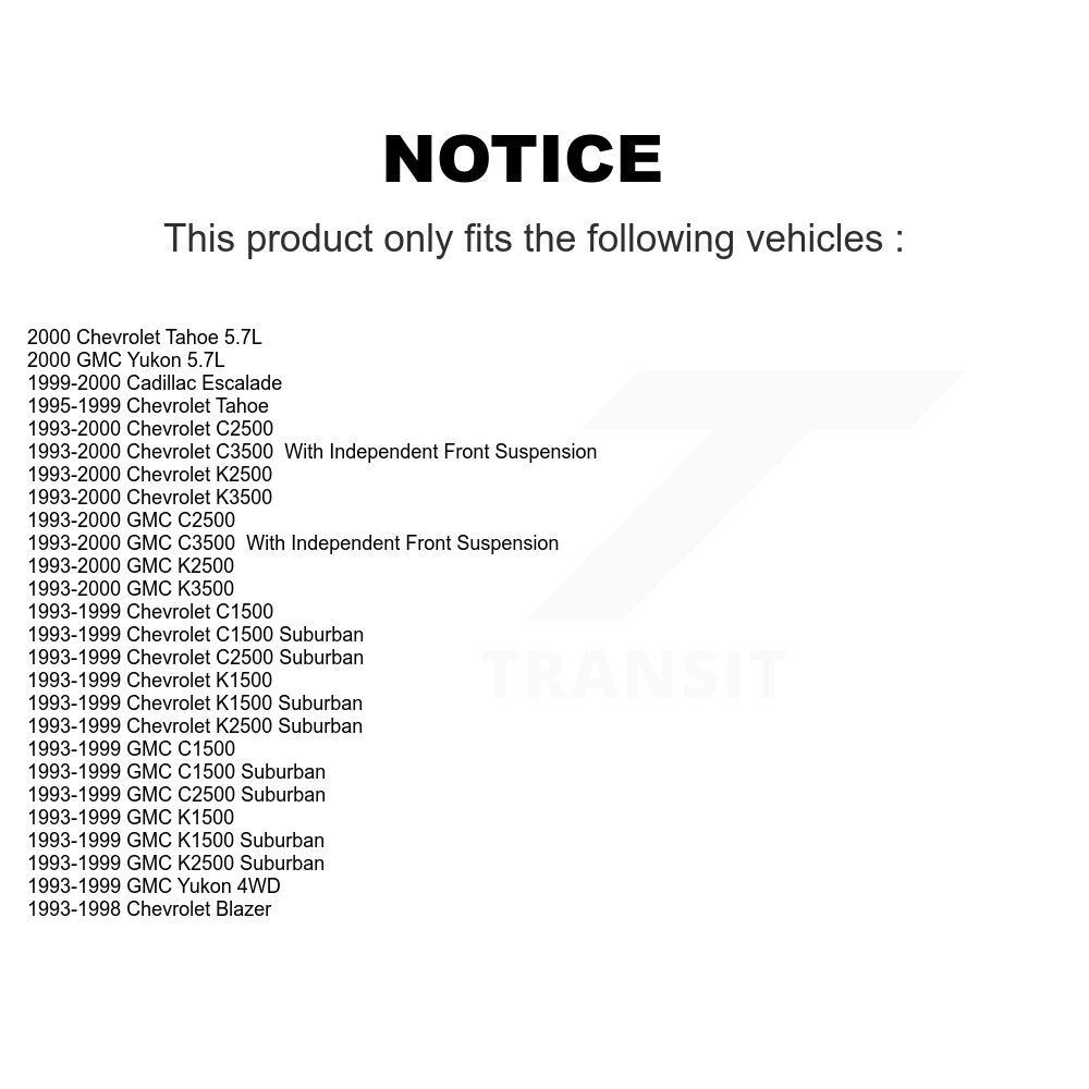 Ensemble de support de bras de renvoi de direction avant, pour Chevrolet GMC K1500 C1500 K2500