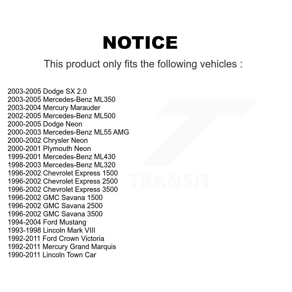 Kit de lien de barre stabilisatrice de Suspension pour Ford Mustang Lincoln Town Car Crown Gran