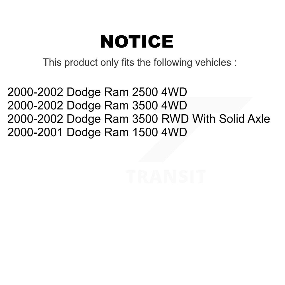 Kit de liaison de barre stabilisatrice de Suspension avant, pour Dodge Ram 2500 1500 3500 TOR-K7453