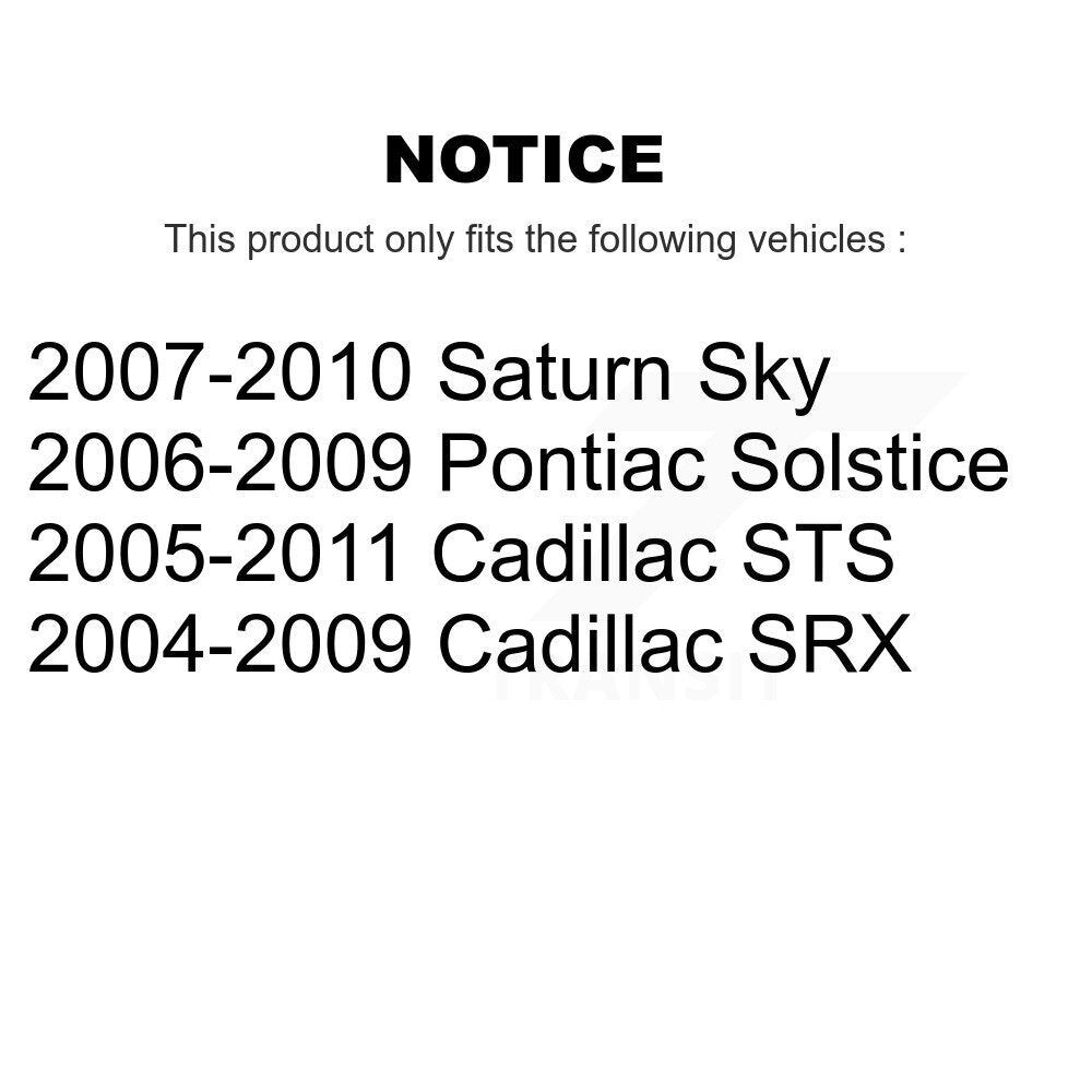 Kit de liaison de barre stabilisatrice de Suspension droite, pour Pontiac Solstice Cadillac SRX Sky