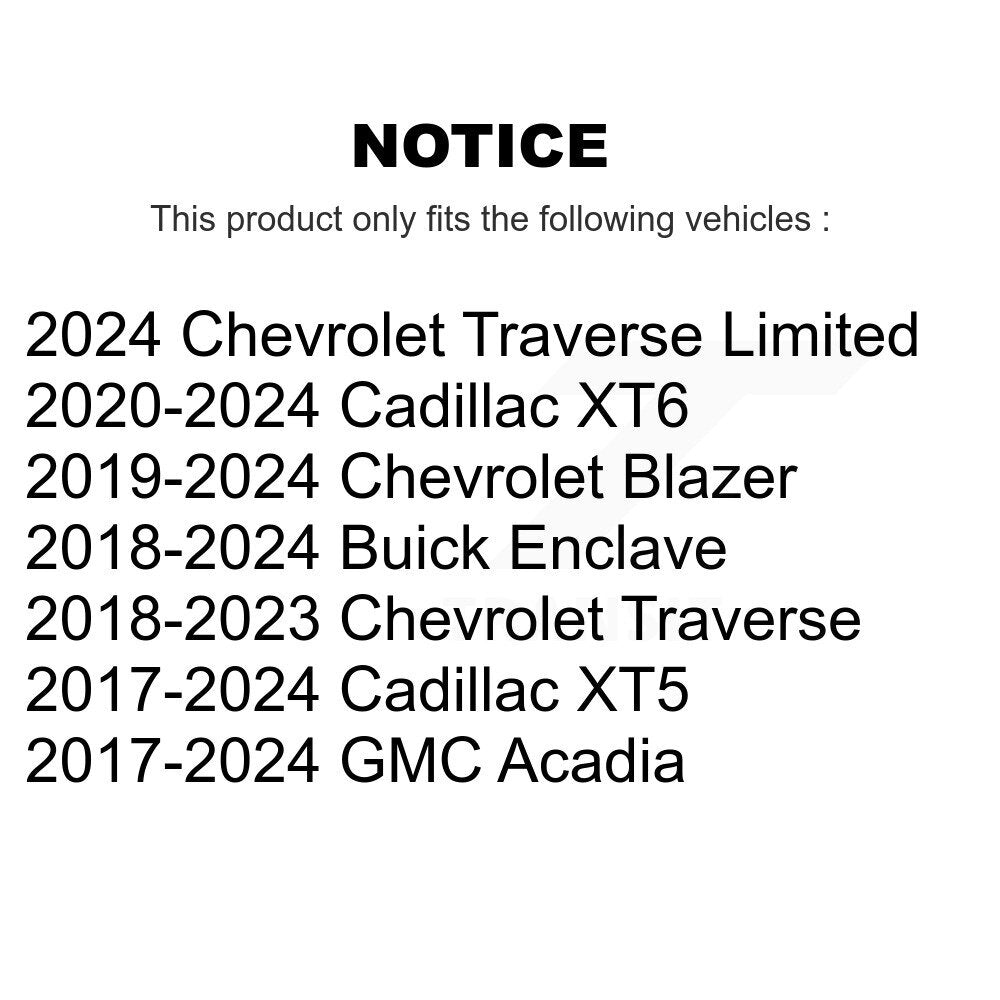 Kit de liaison de barre de stabilisation avant pour Chevrolet Cadillac XT5 Traverse GMC
