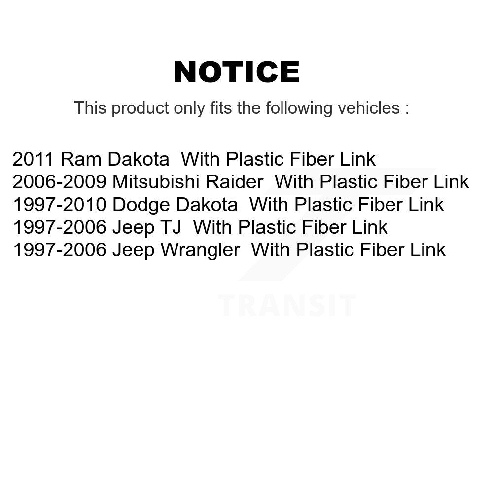 Kit de liaison de barre stabilisatrice de Suspension arrière, pour Dakota Dodge Jeep Wrangler Ram TJ