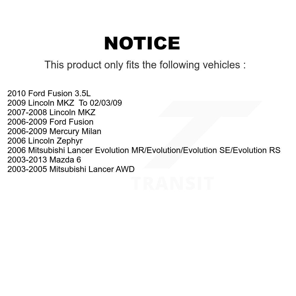 Kit de liaison de barre stabilisatrice de Suspension gauche, pour Ford Fusion Mazda 6 Mitsubishi MKZ