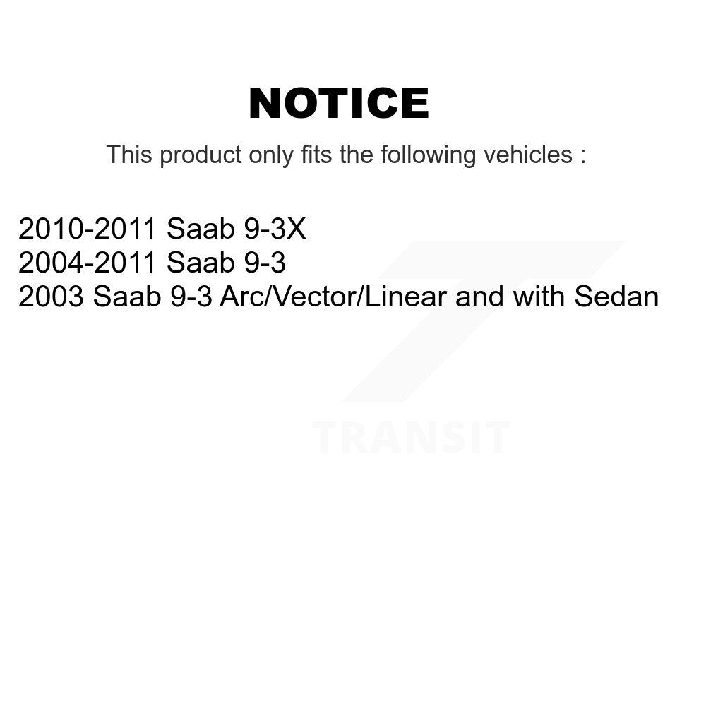 Kit de liaison de barre stabilisatrice de Suspension avant pour Saab 9-3 9-3X TOR-K80477