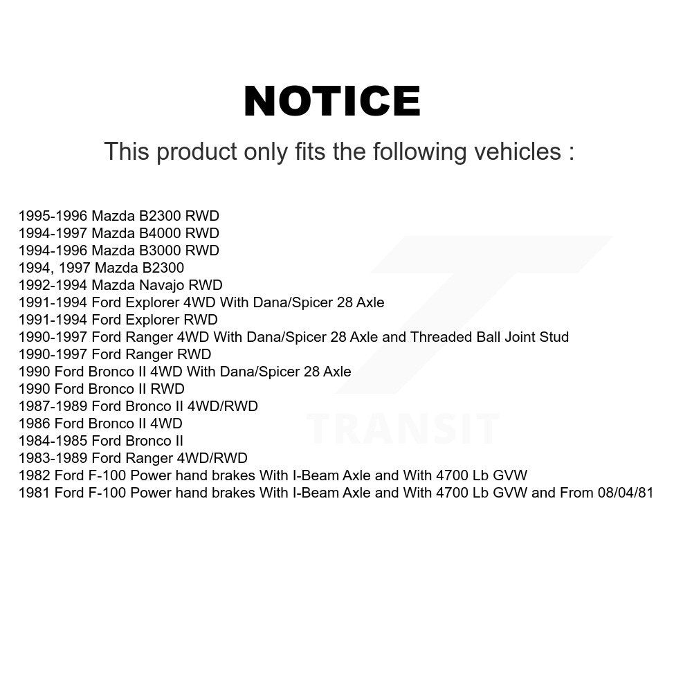 Rotule de Suspension inférieure avant, pour Ford Ranger Mazda Explorer B4000 Bronco I