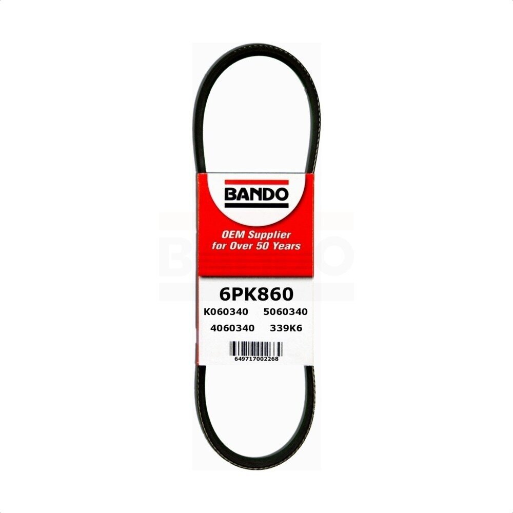 Courroie d'entraînement accessoire d'alternateur pour Honda Civic Porsche 928 BAN-6PK860