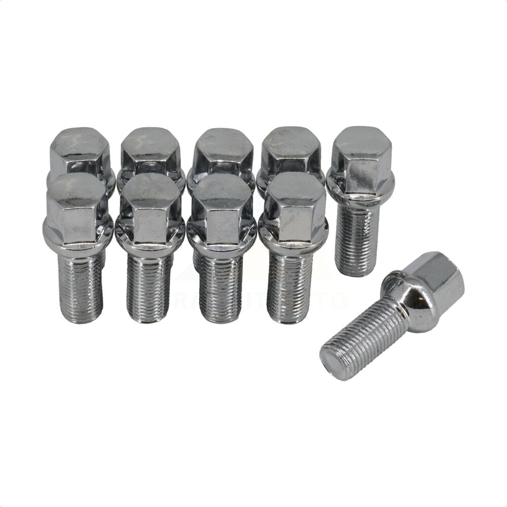 Boulons de roue chromés 17 HEX M14X1,5, siège à bille (paquet de 10)