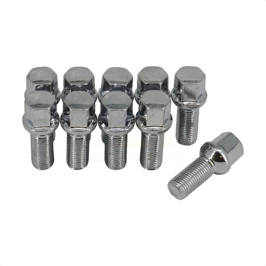 Boulons de roue chromés 17 HEX M14X1,5, siège à bille (paquet de 10)