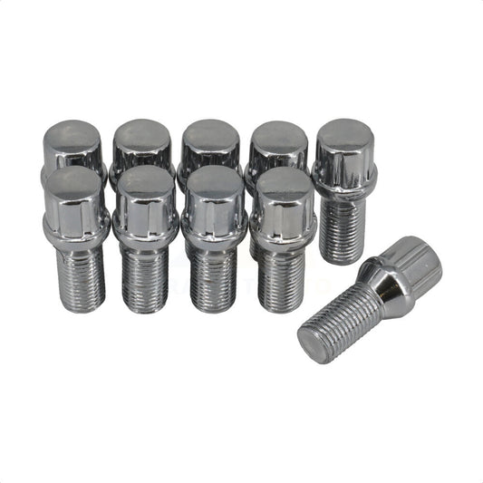 Boulons de roue chromés à 6 cannelures M14X1,5 (paquet de 10)