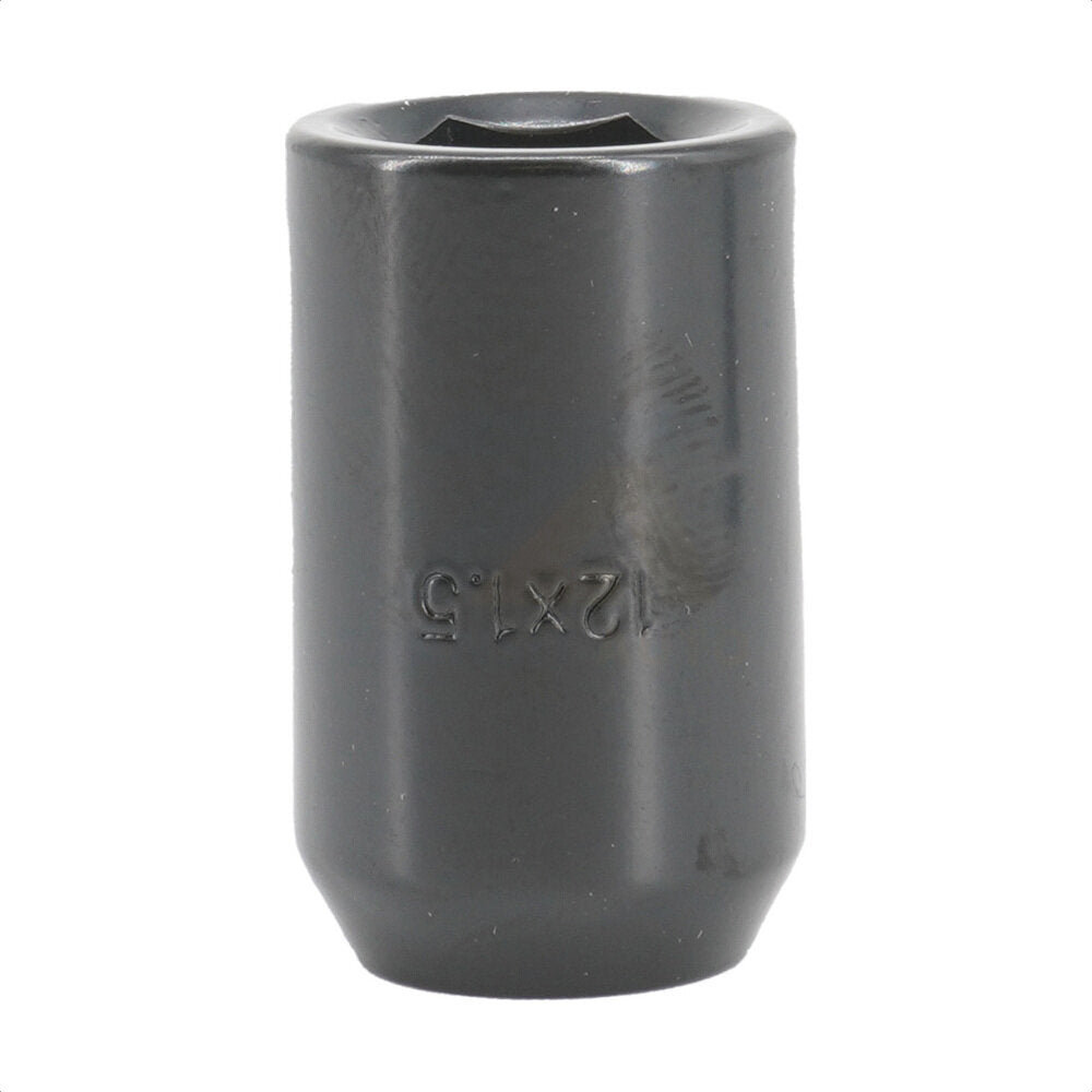 Écrou de roue de réglage noir à 6 points, gland M12x1,5 (paquet de 10)