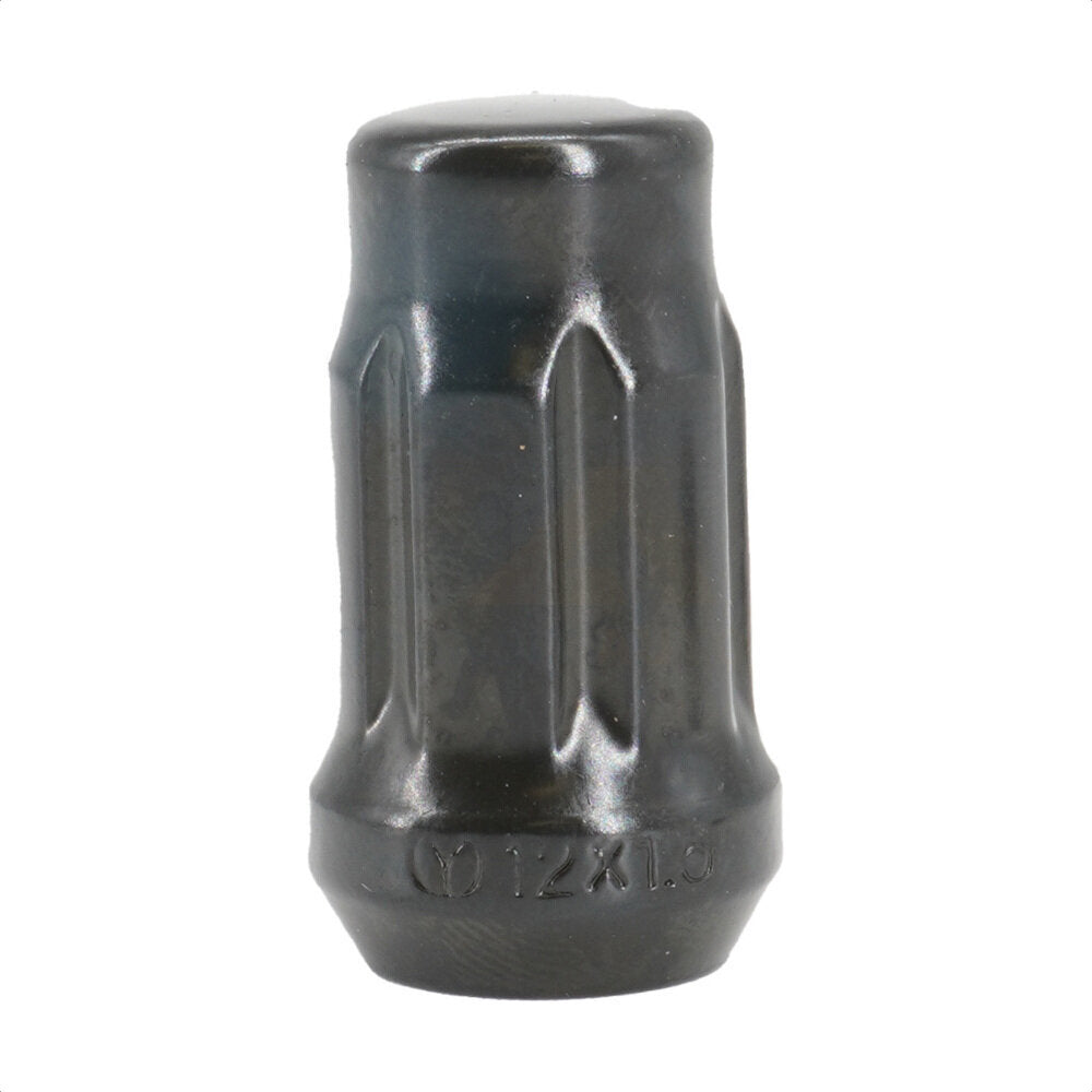 Écrou de roue noir à 6 cannelures Acorn M12X1,5 (paquet de 10)