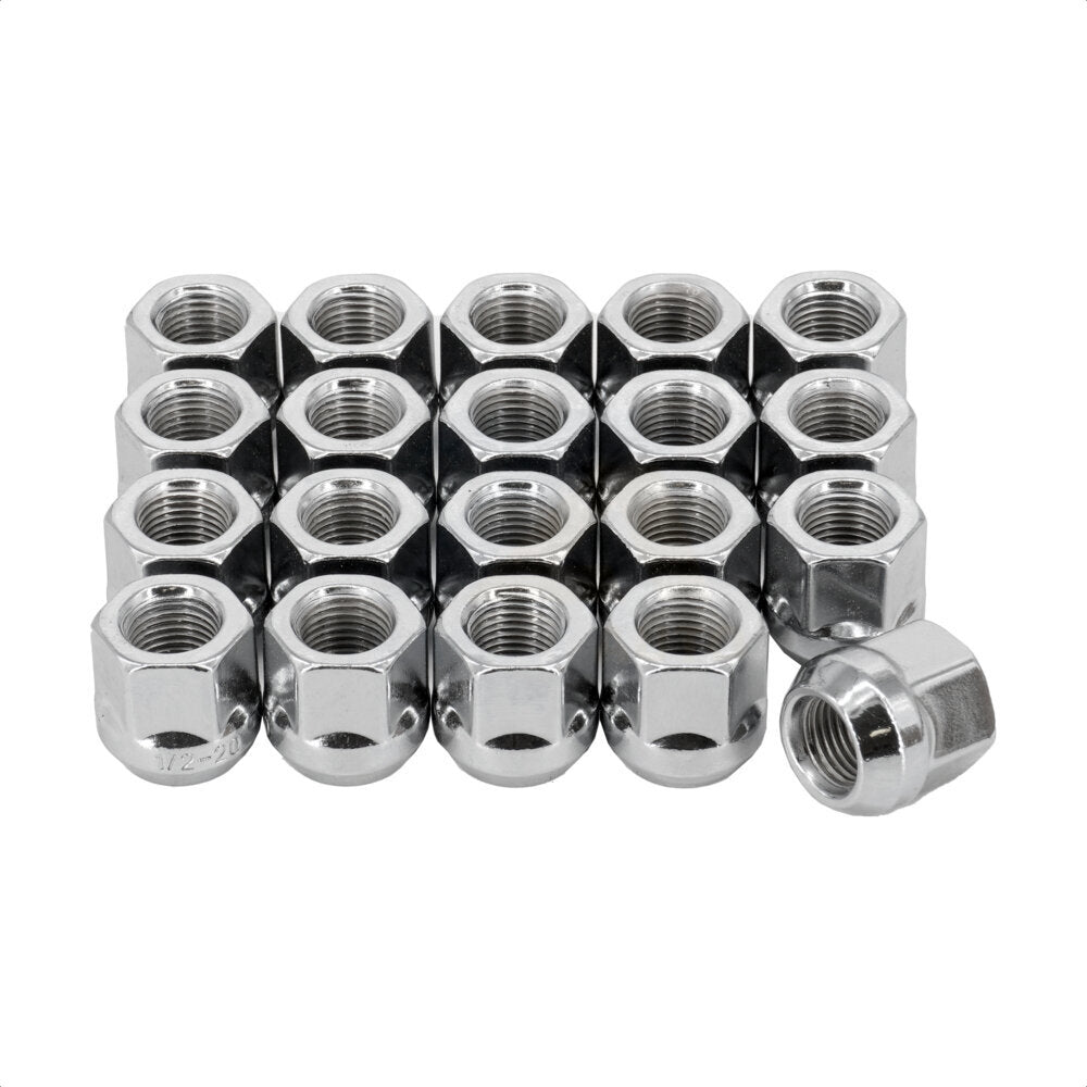 Écrou de roue chromé à extrémité ouverte, renflement gland 19 HEX 1/2 "X20 (paquet de 20) pour Ford Edge