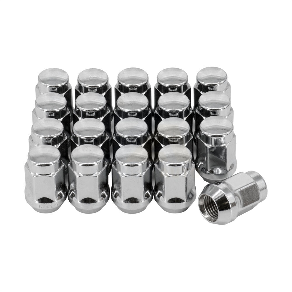 Écrou de roue chromé renflement gland 19 HEX M14X1.5 (paquet de 20) pour Chevrolet Ford GM
