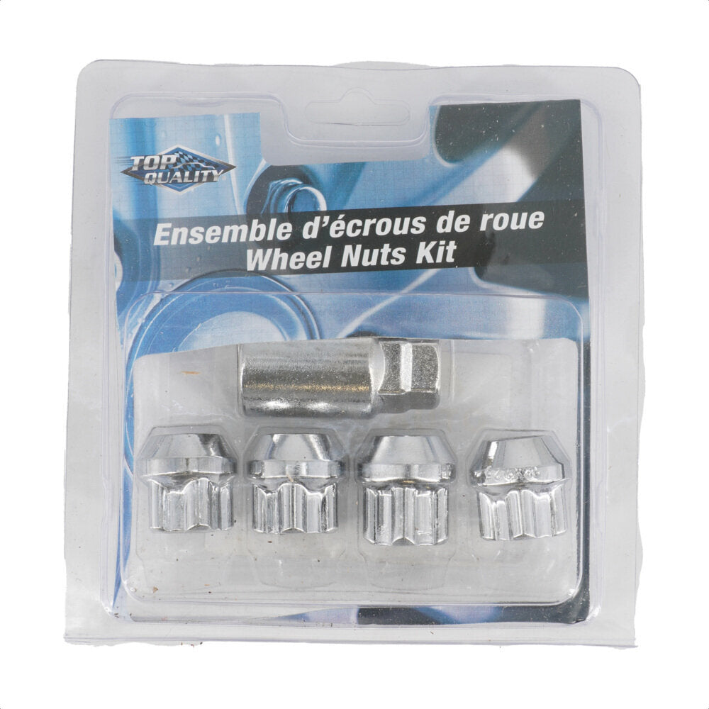 Écrou de roue chromé OpenEnd 5 cannelures Duplex Acorn M12X1.25 - 4 écrous et 1 clé Fo