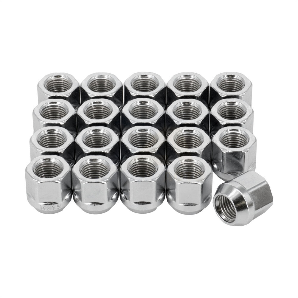 Écrou de roue chromé à extrémité ouverte, renflement Acorn 21 HEX M14X1.5 (paquet de 20) pour Chevrolet