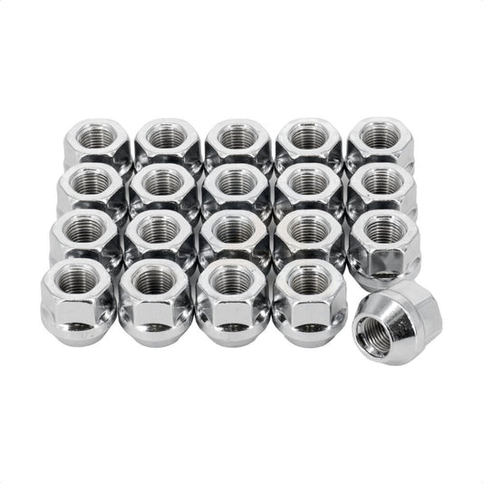 Écrou de roue chromé à extrémité ouverte, renflement gland 21 HEX 1/2 "X20 (paquet de 20) pour Ford Edge
