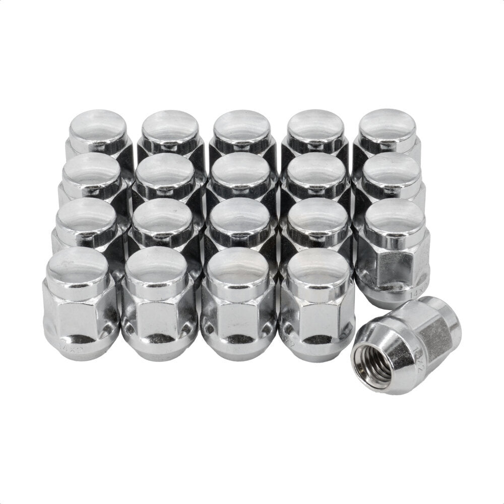 Gland renflé de longueur chromé 21 HEX M14X2.00 (paquet de 20) pour Ford F-150 F-350 Super