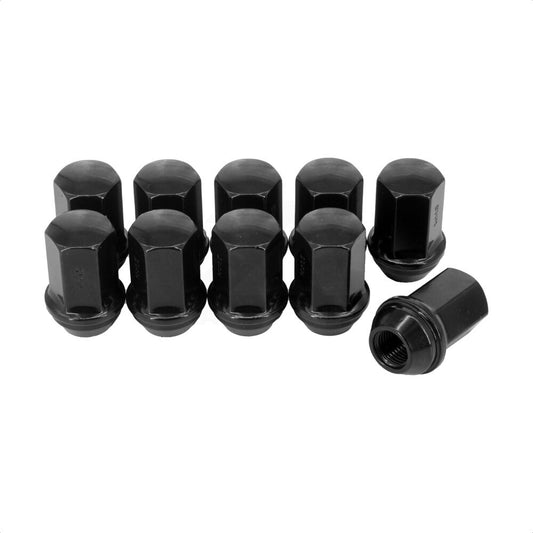 Écrou de roue noir Duplex renflement gland 22 HEX M14X1.5 (paquet de 10) pour Chevrolet H