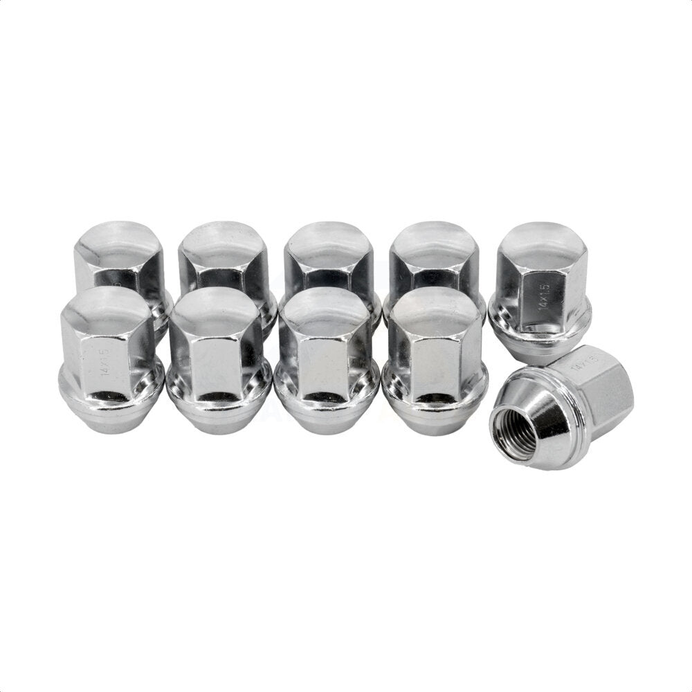 Écrou de roue chromé renflement gland 22 HEX M14X1.5 (paquet de 10) pour Chevrolet Buick