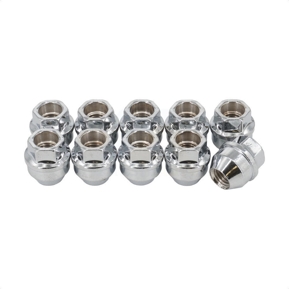 Écrou de roue chromé à extrémité ouverte, renflement gland 21 HEX M14X2.00 (paquet de 10) pour Ford Mar