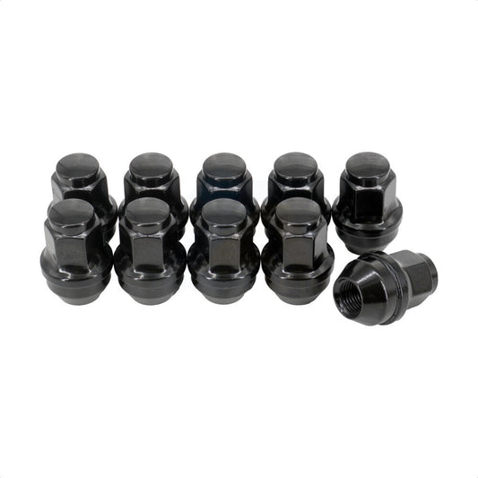 Écrou de roue noir renflement gland 21 HEX M14X1.5 (paquet de 10) pour Ford F-150 Mustang