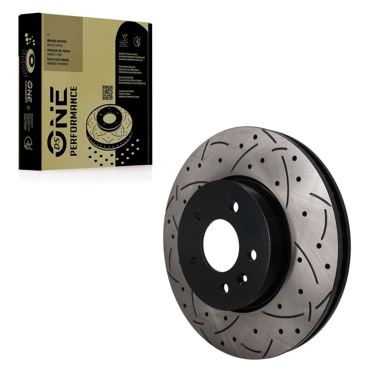 Rotor de frein à disque perforé perforé avant (1 pièce seulement) pour Cadillac ATS