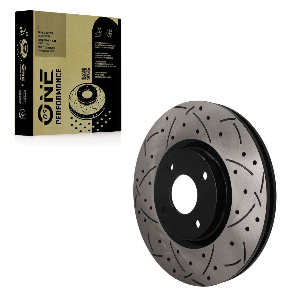 Rotor de frein à disque perforé perforé avant (1 pièce seulement) pour Ford EcoSport