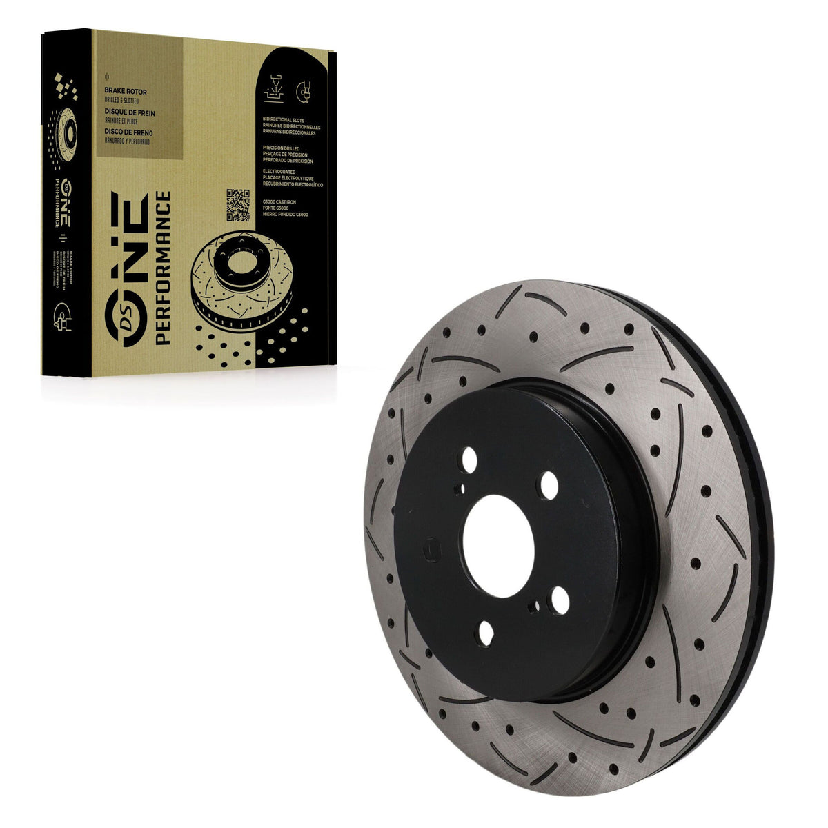 Rotor de frein à disque perforé perforé avant (1 pièce seulement) pour Toyota Corolla