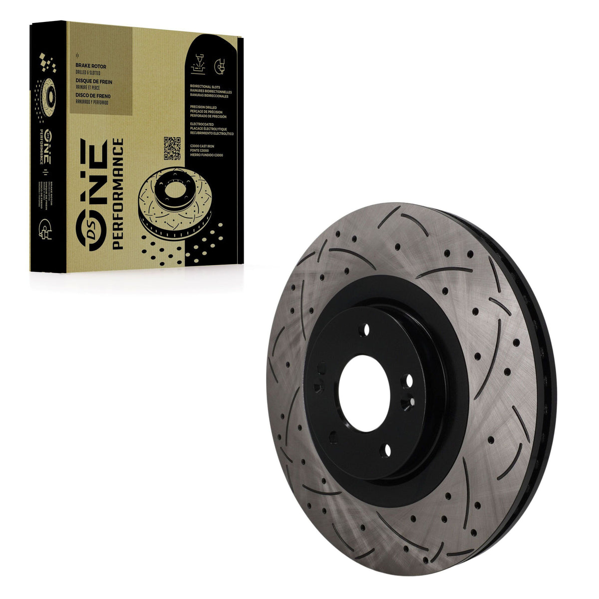 Rotor de frein à disque perforé perforé avant (1 pièce seulement) pour Hyundai Kia