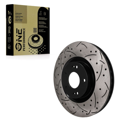 Rotor de frein à disque perforé perforé avant (1 pièce seulement) pour Hyundai Santa