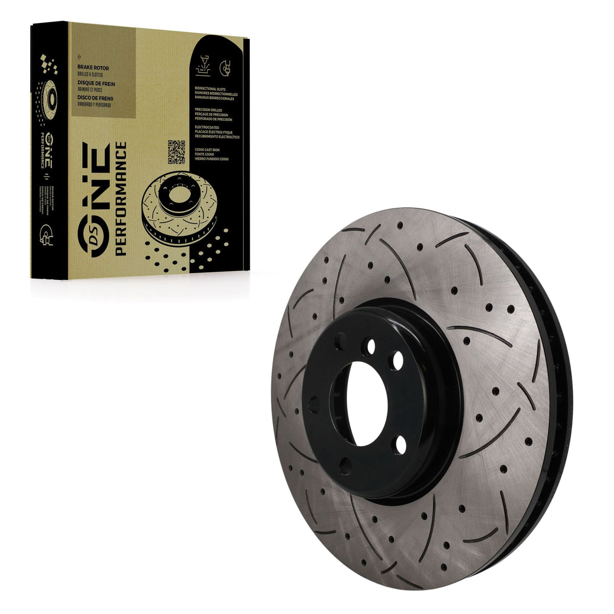 Rotor de frein à disque à fente percé à l'avant droite (1 pièce seulement) pour BMW 550i