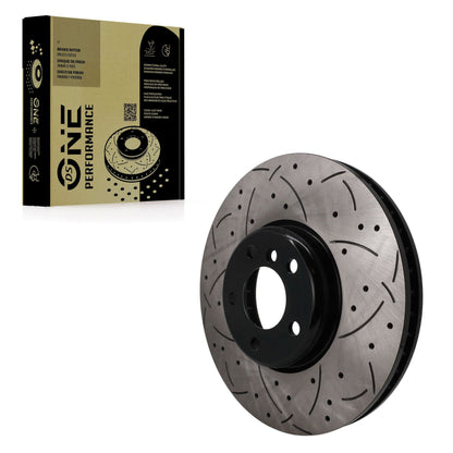 Rotor de frein à disque à fente percé à l'avant droite (1 pièce seulement) pour BMW 550i