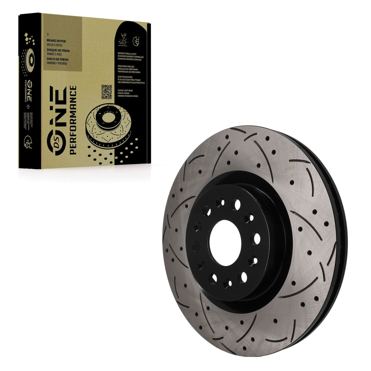 Rotor de frein à disque perforé perforé avant (1 pièce seulement) pour Cadillac XT5