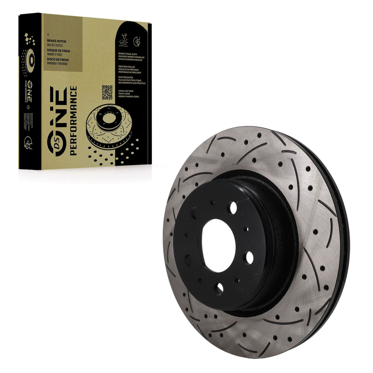 Rotor de frein à disque perforé perforé avant (1 pièce seulement) pour Tesla 3