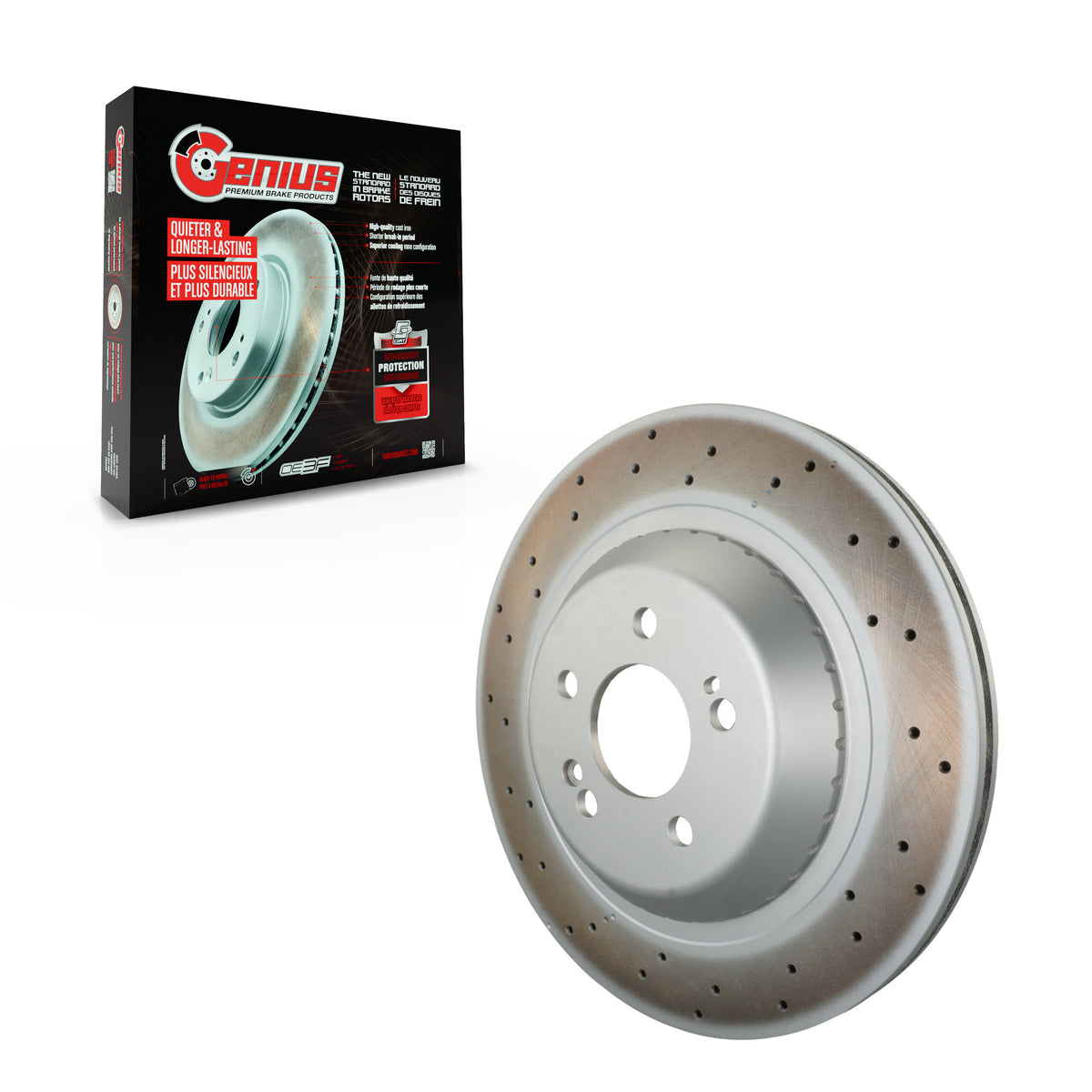 Rotor de frein à disque enrobé arrière (1 pièce seulement) pour Mercedes-Benz S550 S560 S450