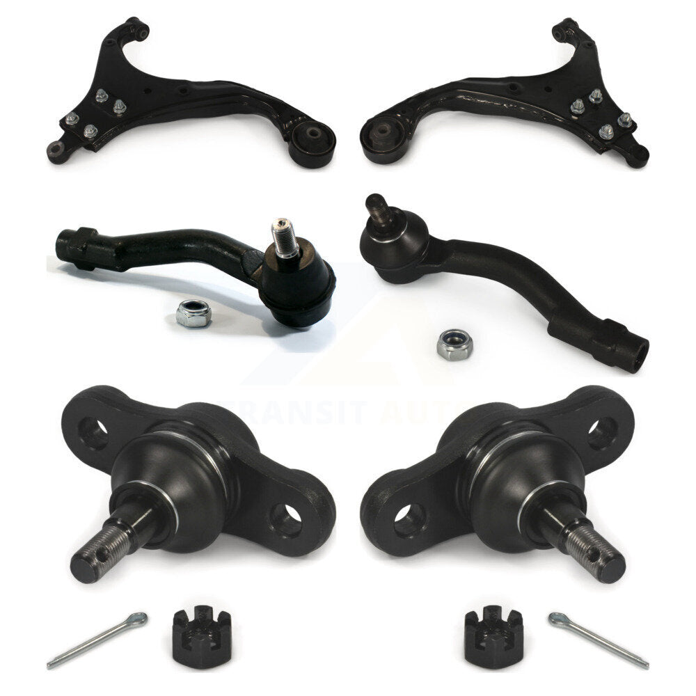 Bras de commande avant avec embout de biellette de direction et kit de rotule (6 pièces) pour Hyundai Tucson Ki