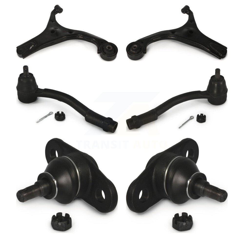 Kit de rotule de bras de commande de Suspension avant, 6 pièces, pour Hyundai Accen