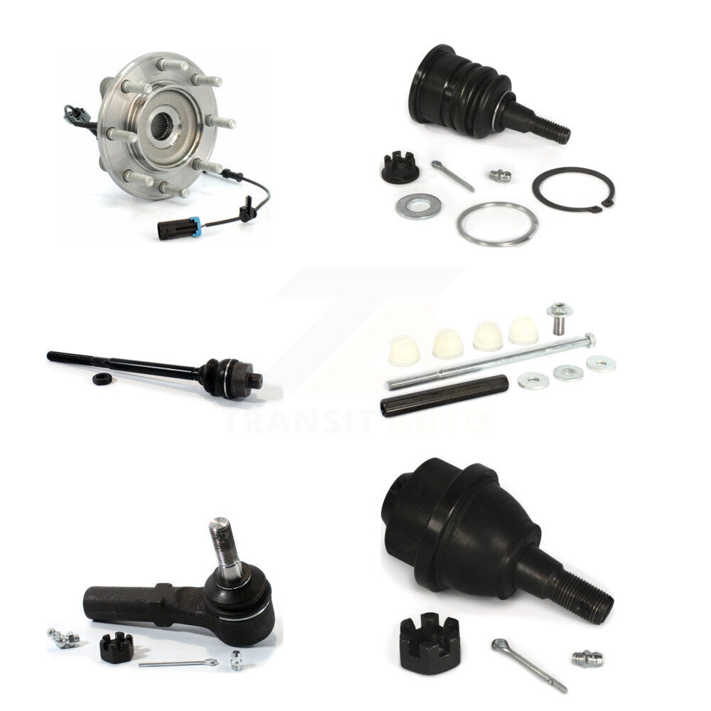 Kit de liaison de biellette de direction, roulement avant supérieur et inférieur (6 pièces) pour GMC Sierra 3500