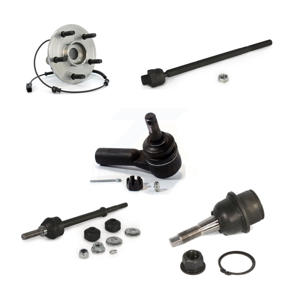 Kit de liaison de biellette de direction, roulement de moyeu avant, Joint à rotule inférieur (5 pièces) pour Dodge Ram 1500 4W