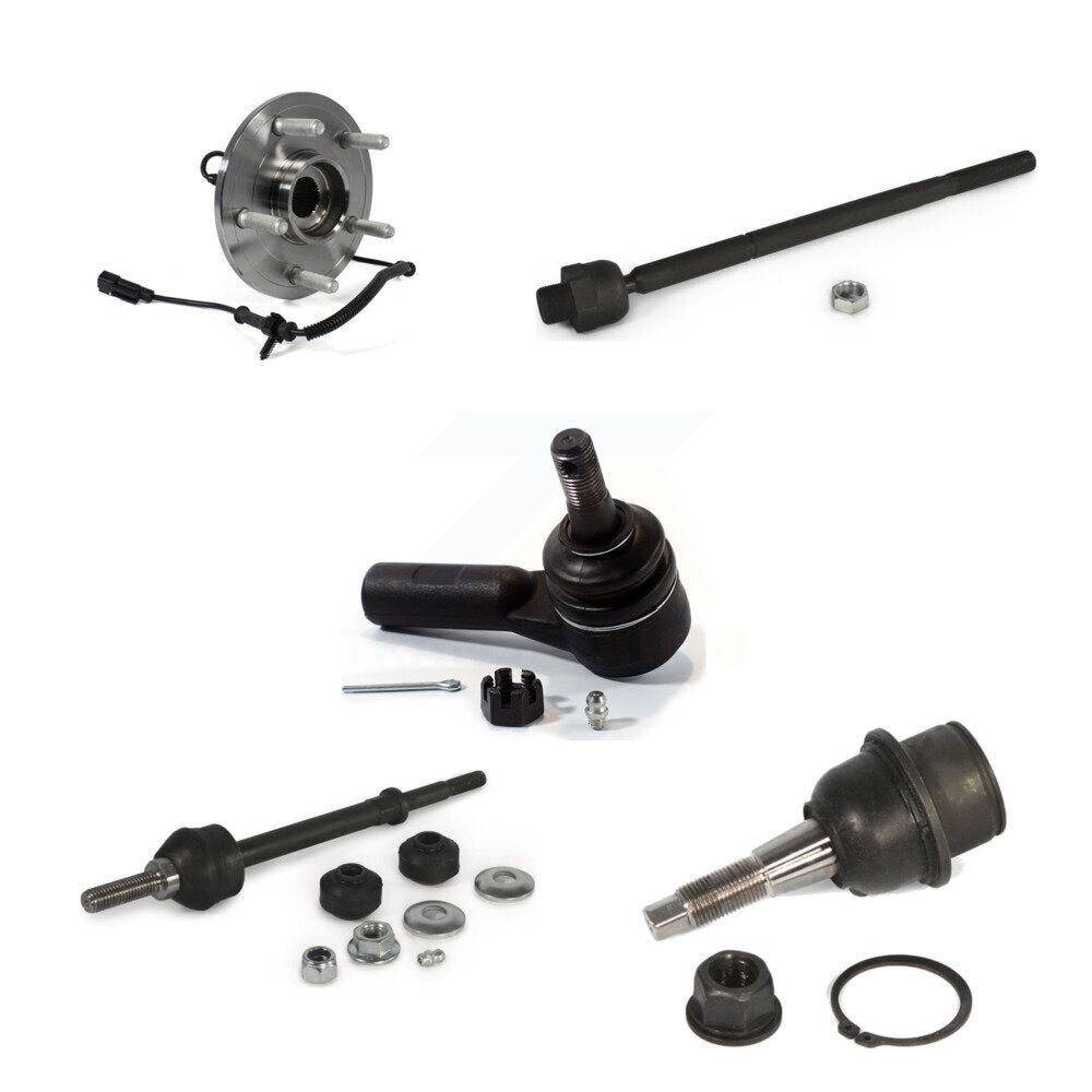 Kit de liaison de biellette de direction, roulement de moyeu avant, Joint à rotule inférieur (5 pièces) pour Ram 2012 1500 4WD