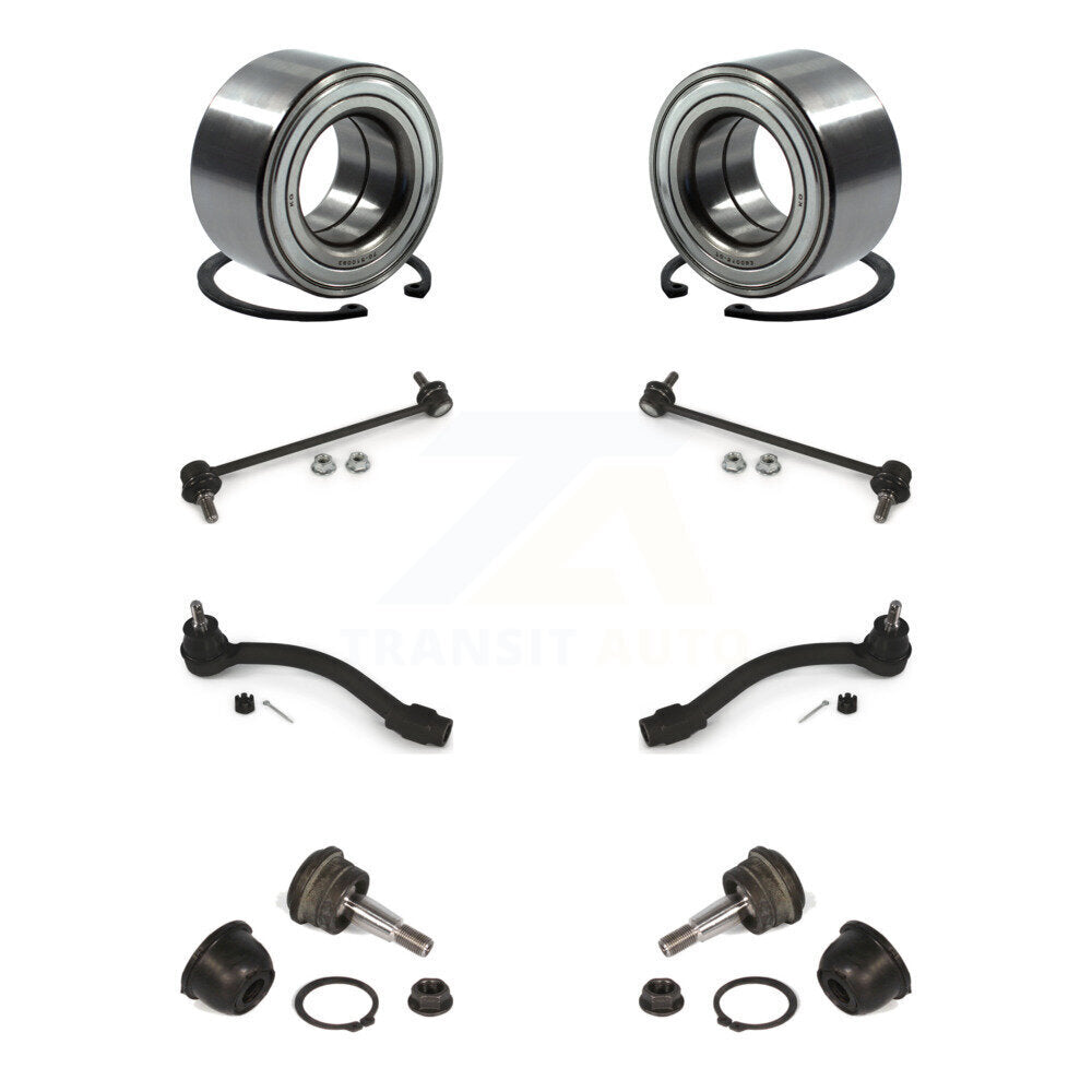 Kit de liaison de biellette de direction extérieure de rotule inférieure de roulement avant (8 pièces) pour Hyundai Elantra